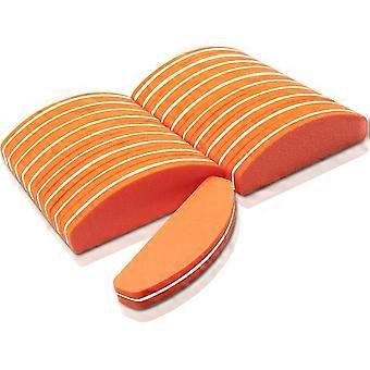 20 Pack Nail Buffers 100/180 Grit for Gel Nails Orange