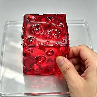 Slow Rising Fidget Toys, Simulated Cheese Soft Elastic Squeeze Texture, Multi-Size Multi-Color Anxiety Relief Sensory Hand Play Ornament