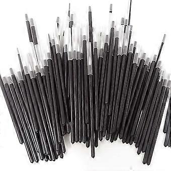 Disposable eyeliner brush with cap, lip liner, makeup tool (white) 100 pieces