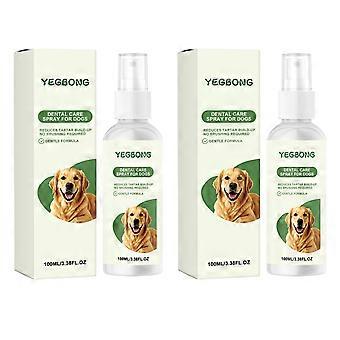 Dog Dental Care Spray, No Brushing Required Pet Oral Spray, Gentle Formula Reduces Tartar & Bad Breath, Dog Teeth Cleaning Spray for All Dog Breeds