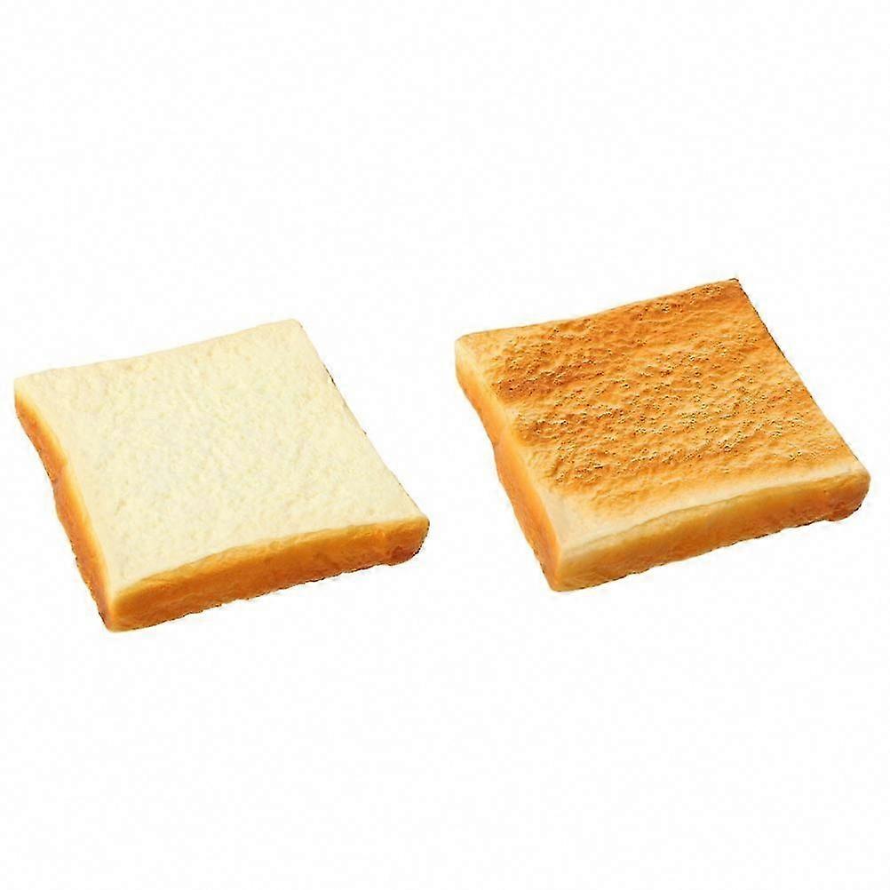 2Pcs Assorted Color Simulated Artificial Bread Model for Decoration