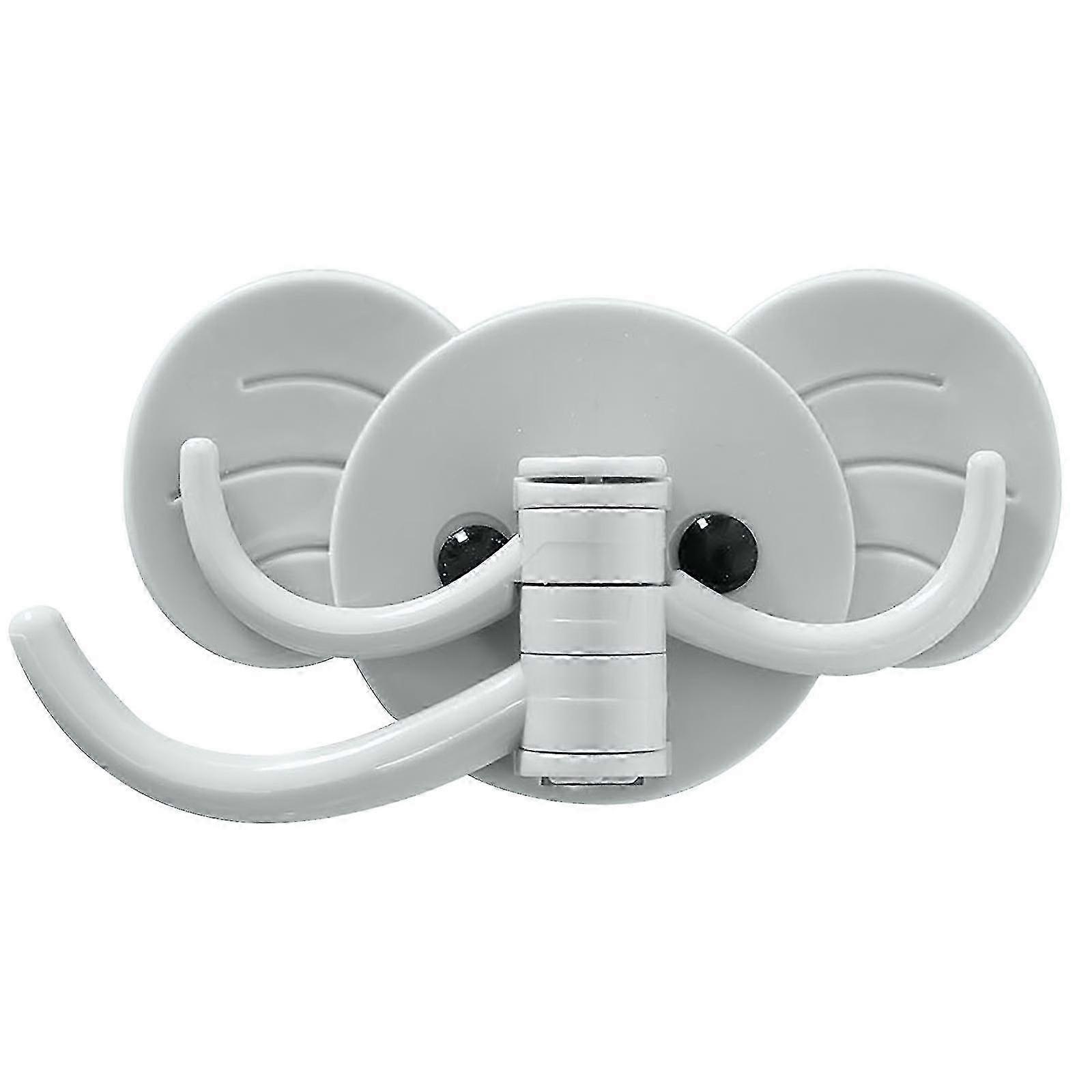 Strong Viscose Kitchen Bathroom Traceless Cute Elephant Rotatable Hook Multi-functional Sticky Hook Q