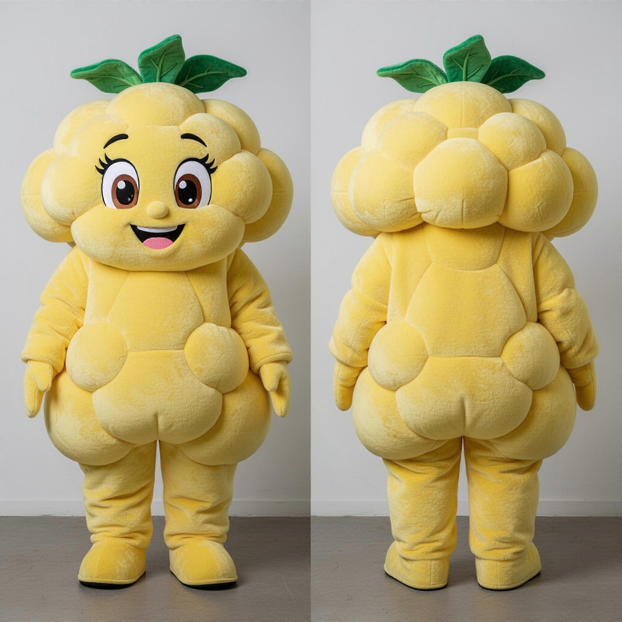 MASTICOT Lemon Yellow Rounded Cauliflower Mascot