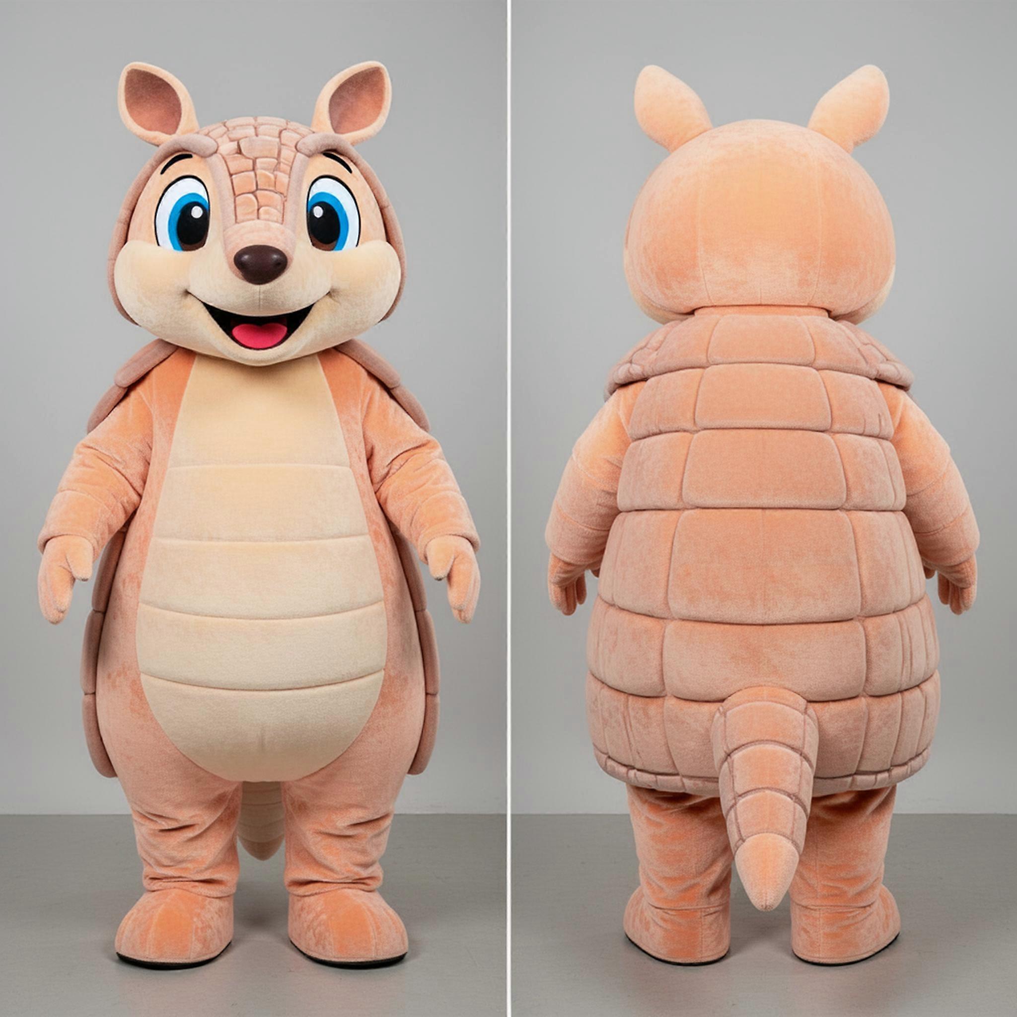 MASTICOT Peach Soft Cartoon Armadillo Mascot