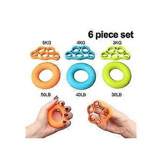Handkrafttrainer, Fingertrainer, Griffkrafttrainer (6-teilig), Fingerstrecker, geeignet bei Arthritis im Karpaltunnel, Griffkrafttrainer zddk