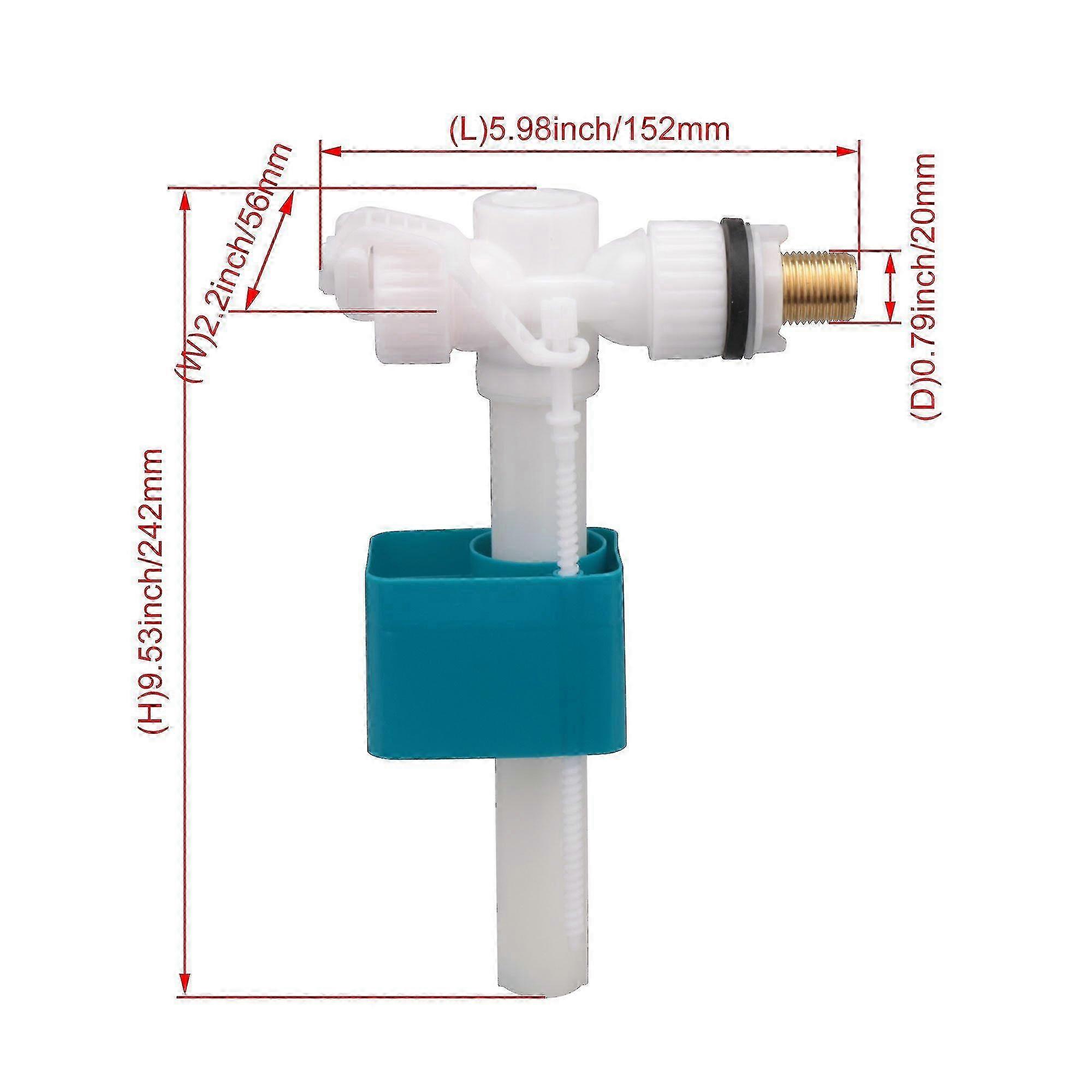 Side Inlet Silent Fill Valve Brass Thread