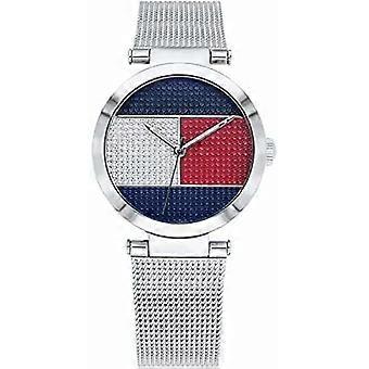 Quartz analog watch for women - Tommy Hilfiger - Stainless steel bracelet - 39 mm - Gray - Round dial