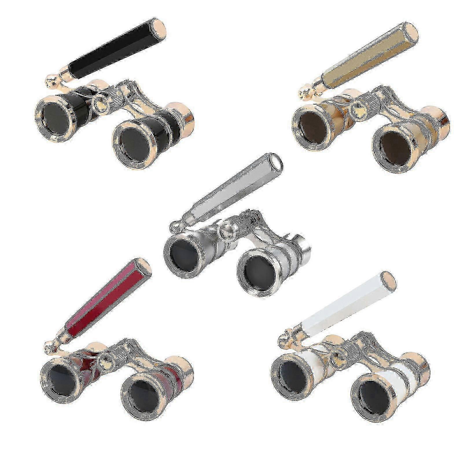 3x Retractable Opera Binoculars Alloy