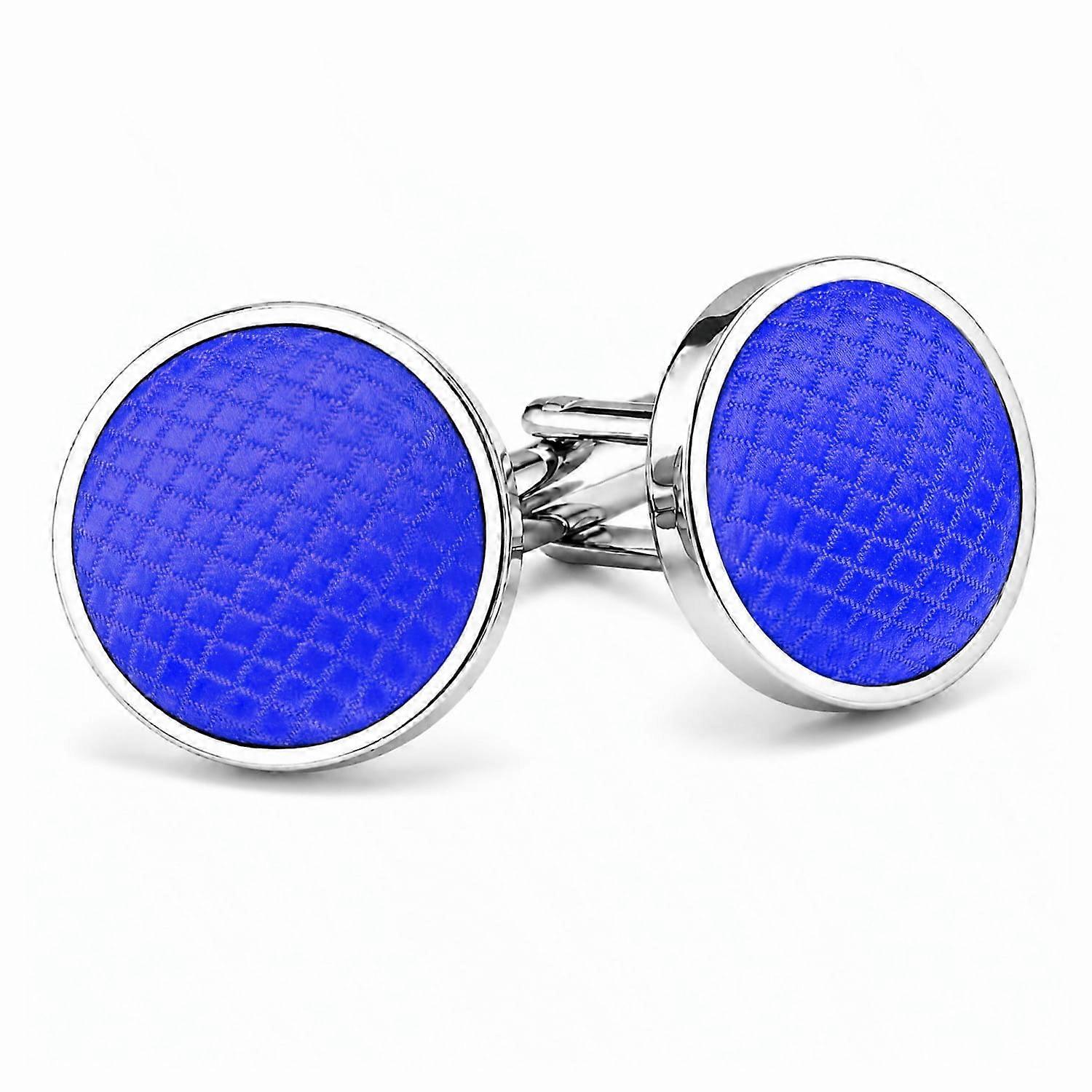 Royal Blue Solid Check Cufflinks