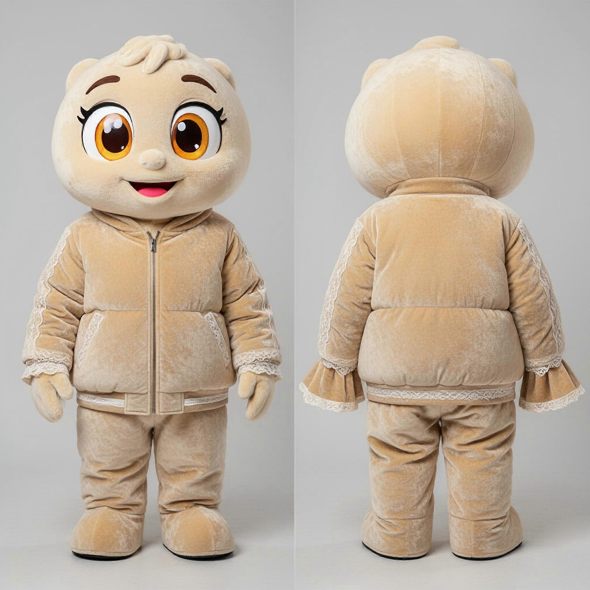 MASTICOT Velvety Beige Clam Chowder Mascot