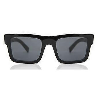 Prada PR 19WS 1AB5S0 Full Rim Shiny Black Men Square Sunglasses UV3 Original