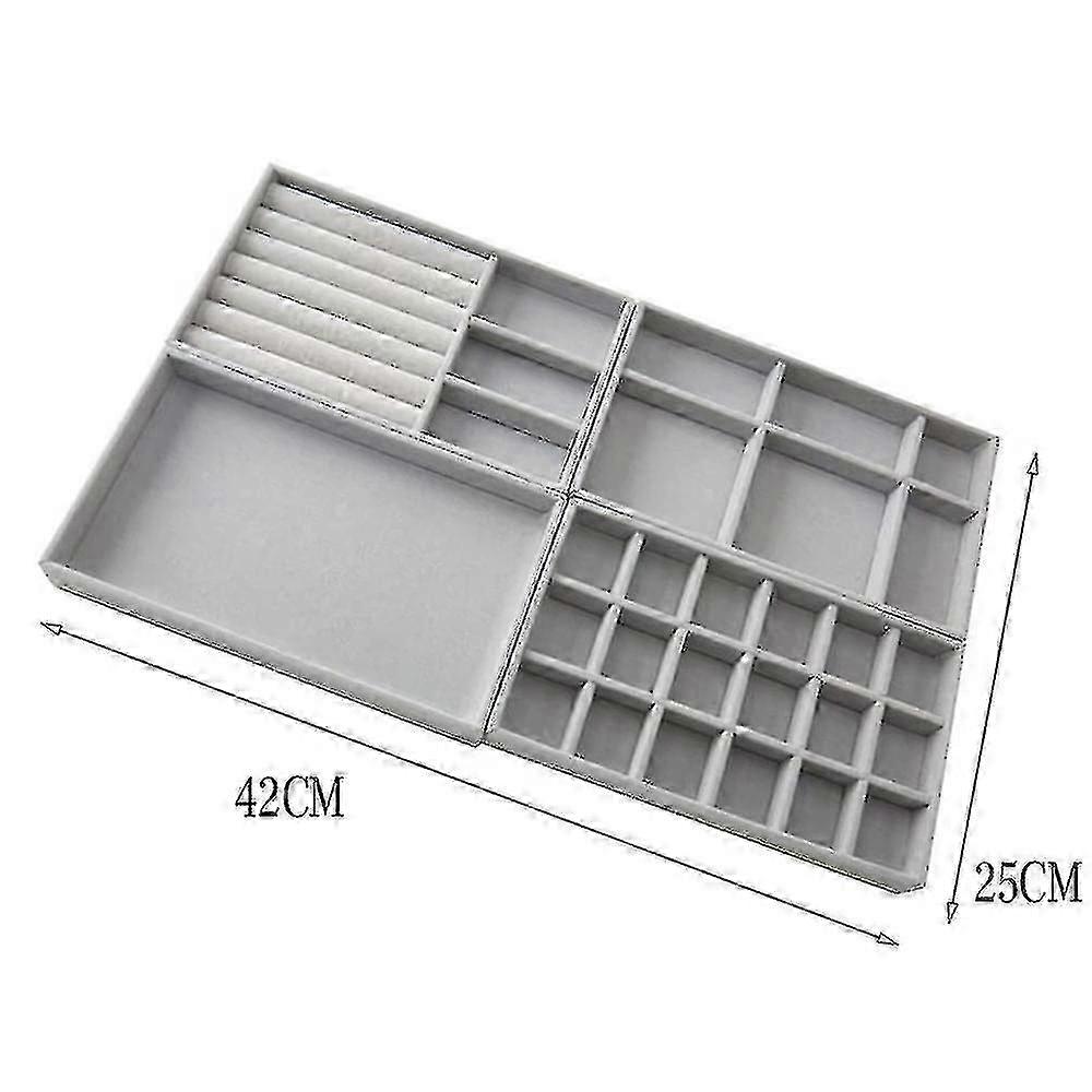 Slim Flocked Jewellery Storage Set
