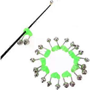 50Pcs Fishing Rod Bells Clip-On Twin Alert Bells for Fishing Rods Made of Plastic and Alloy Secure Clip That Won't Fall off Easily in Complete Darknes