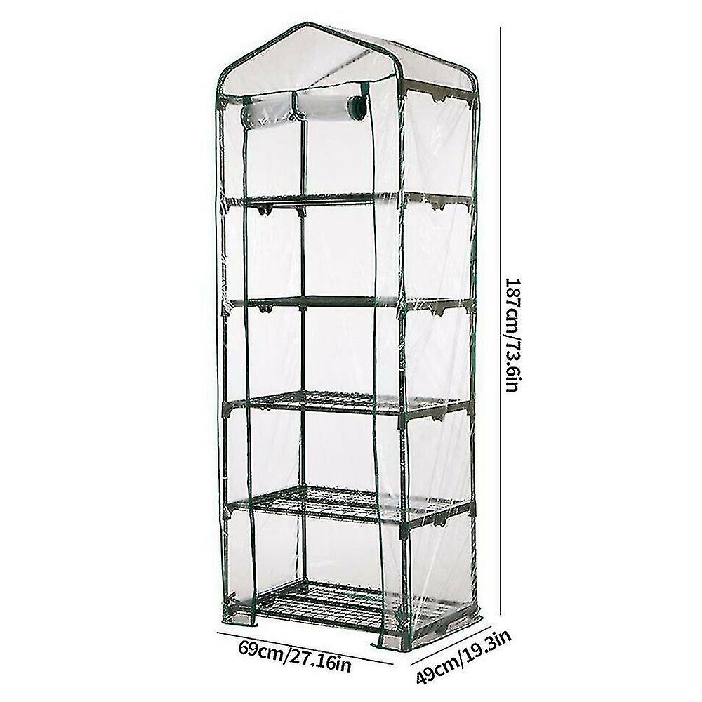 Invernadero Exterior Outsunny Con 5 Estantes: Cultiva Todo El Año - 193 Cm Altura