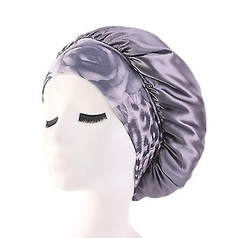 Veeki Set of 5 Waterproof Satin Bonnet,Wide Band Shower Hat,Satin Sleeping Cap,Satin Hair Bonnet, Adjust Wide Band Shower Hat Hair Cover for Women Hai
