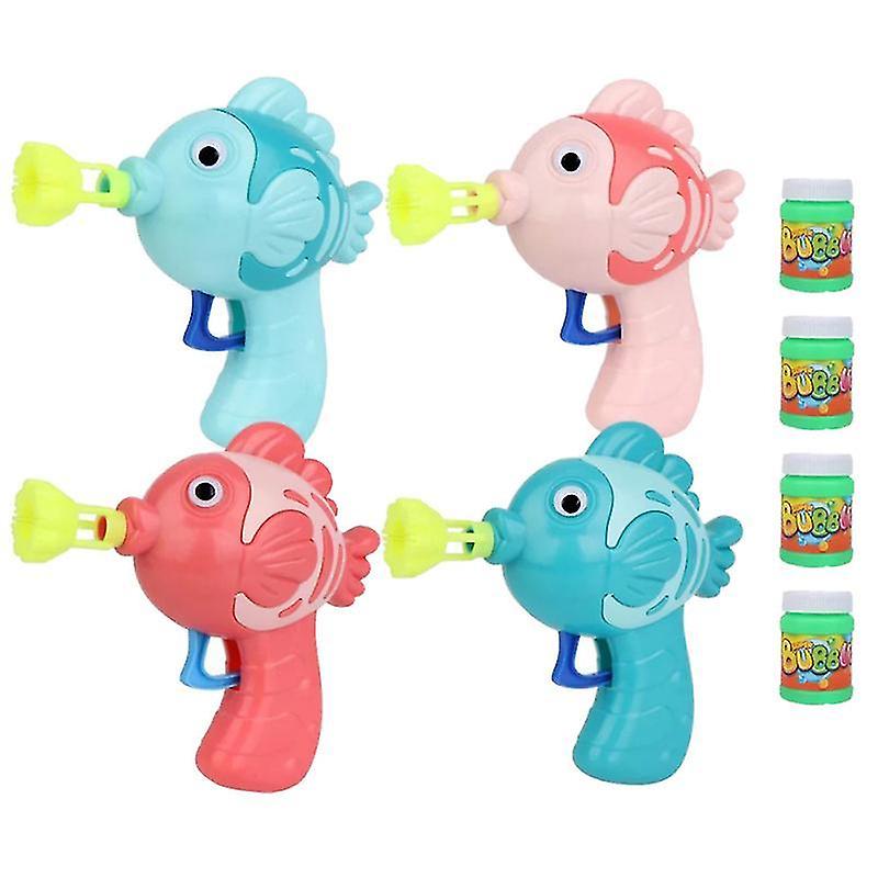 13X12x6cm Assorted Color Toy Gift Baskets 1 Set Manual Fish Shape Bubble Machines Bubble Blowers Ind