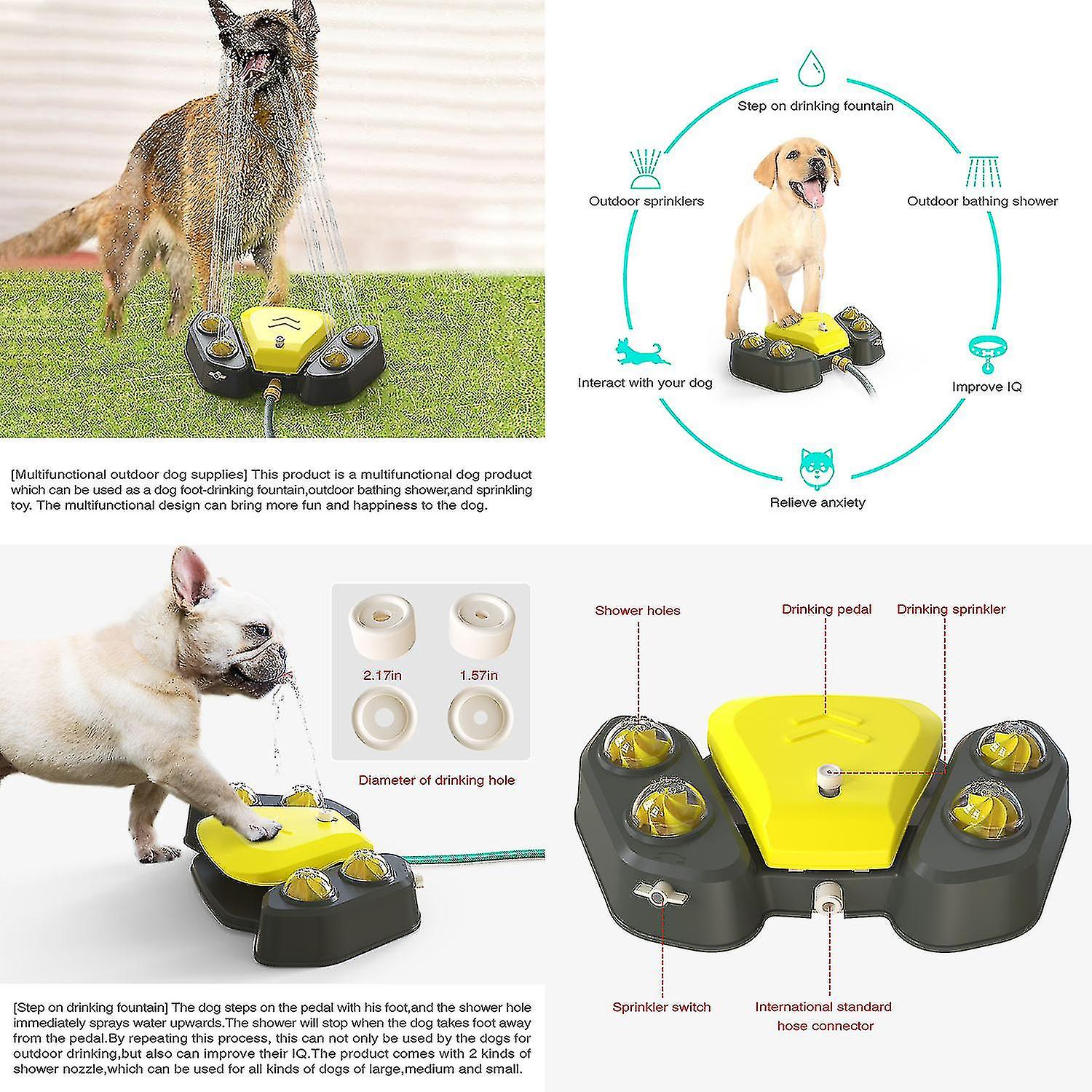 Automatic Dogs Water Feeder Outdoor Pets Foot Pedal Watering