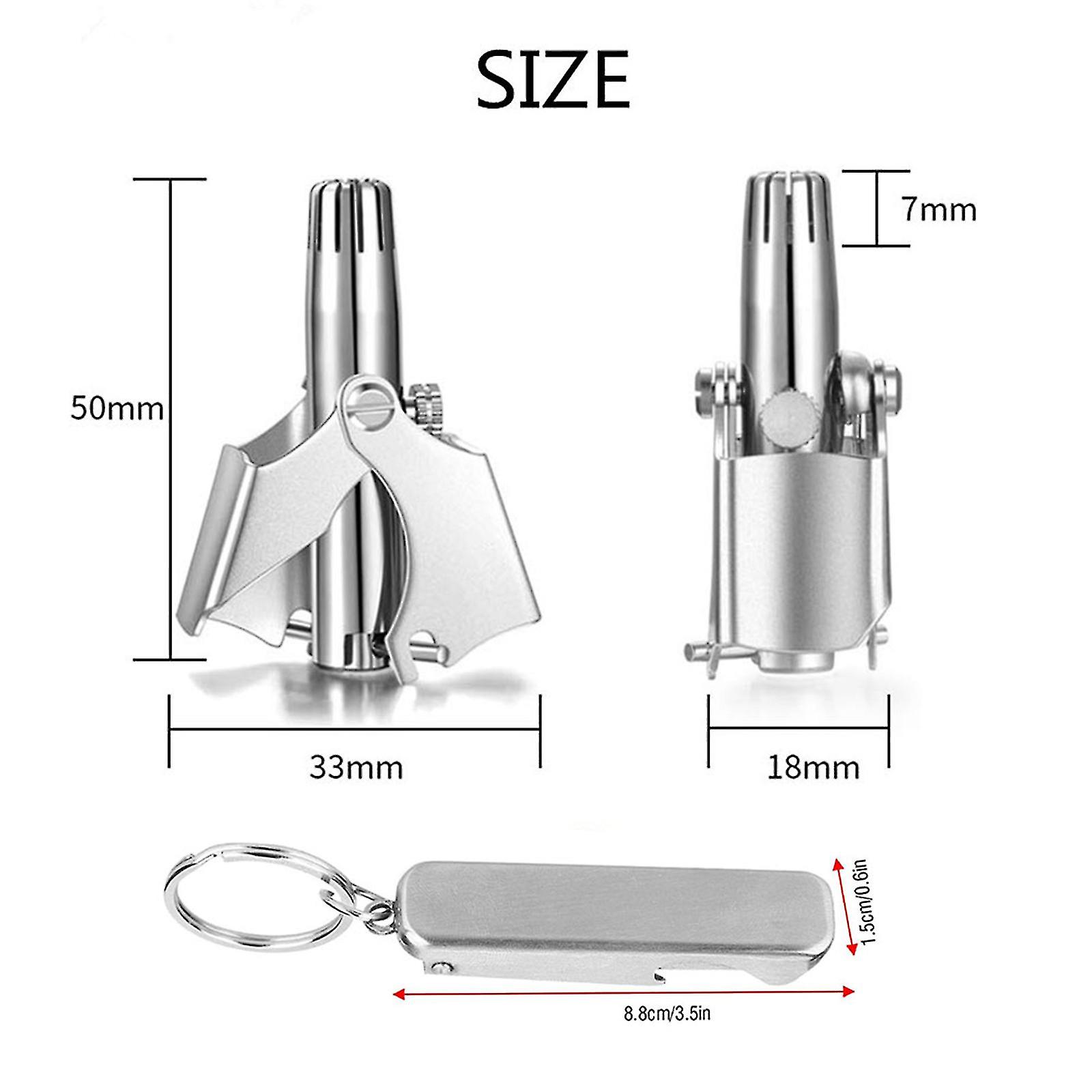 Stainless Steel Nose Hair Trimmer Set Hair Shaving Nail Clipper Nose
