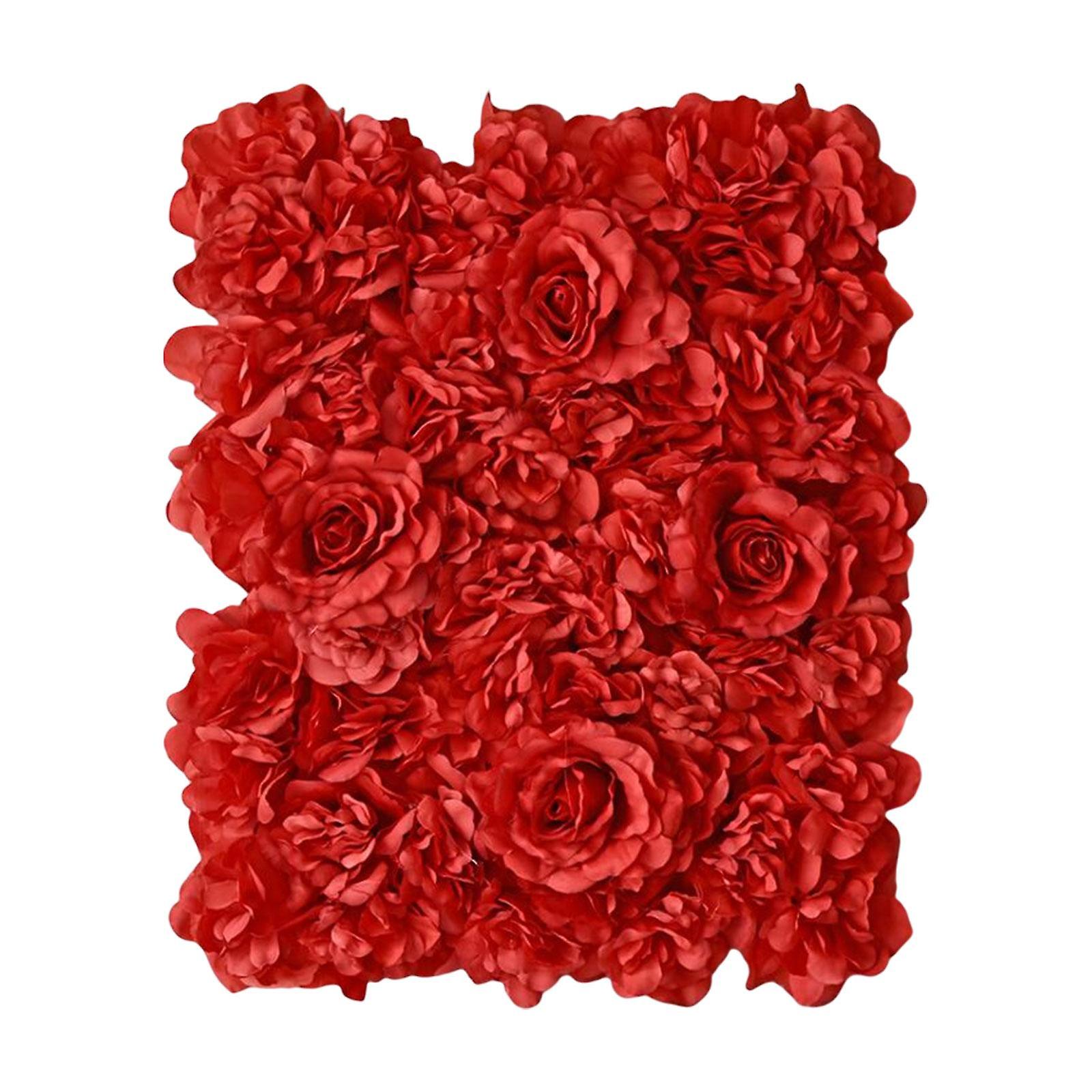 Artificial Floral Panel for Weddings Outdoor Decor red