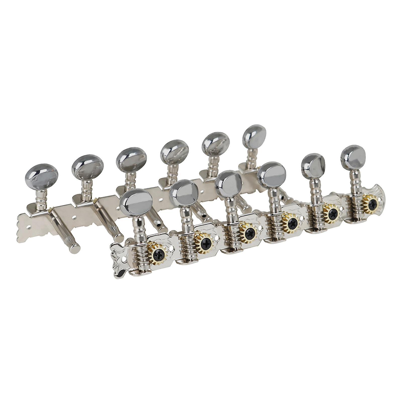 Guitar Tuning Pegs Chrome Plated 6L 6R String Tuner Button Guitar Accessory