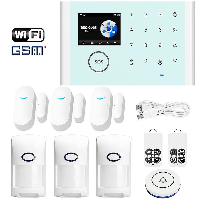 CS118 WIFI+GSM Smart Voice Alarm System Package 2 multicolour