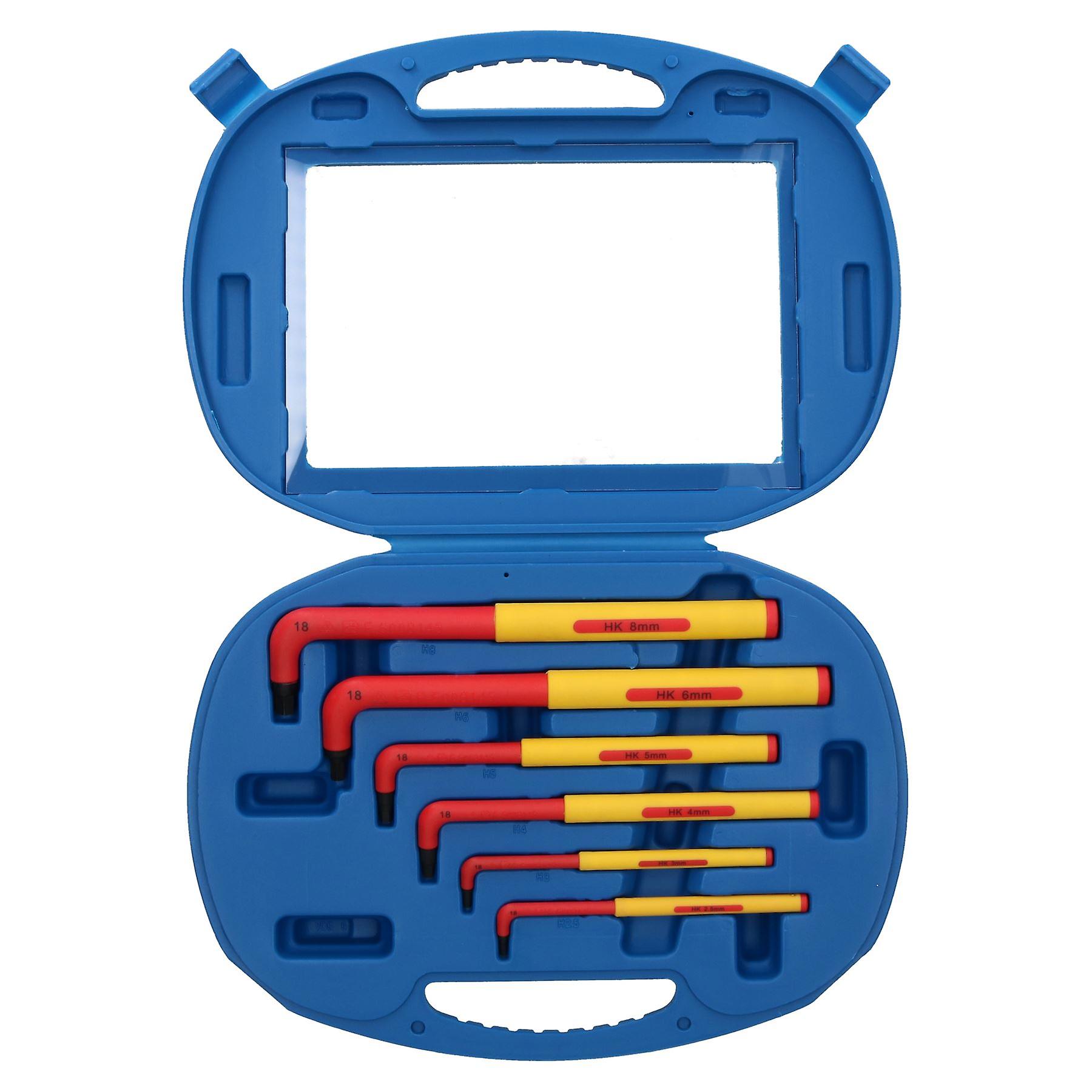 VDE Electricians Insulated Extra Long Allen Hex Keys 2.5mm - 8mm 6pc Kit
