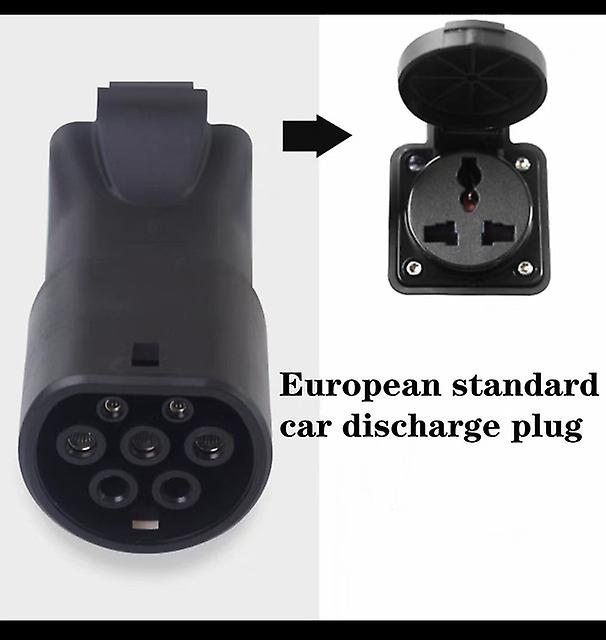 16a Iec 62196 Type 2 Female Socket To Schuko Socket Evse Adapter For Power Supply