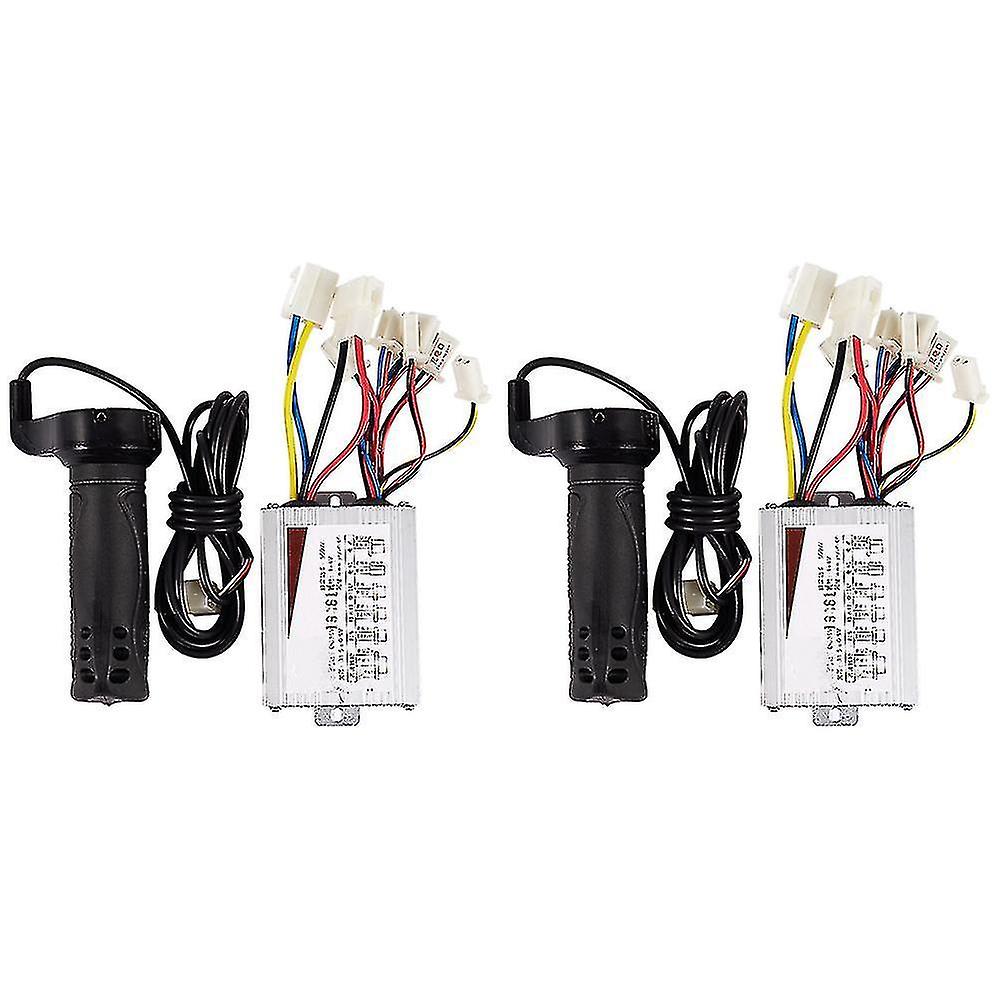 2x 36v 500w Electric Bicycle Brushed Speed Controller Throttle Grip Set For Electric Bicycle Scoo