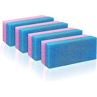 4 piezas de piedra de afilado de doble cara espuma de vidrio eliminación de piel muerta herramienta de masaje de pies de queratina de doble cara
