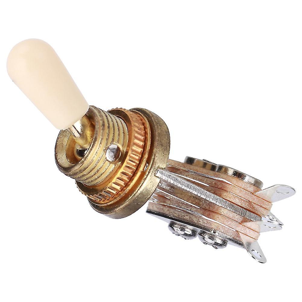 3-Position Toggle Switch Guitar Tone Shifter Yellow Cap Metal