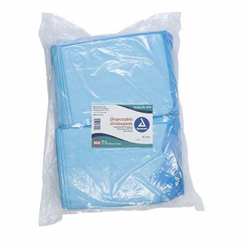 Dynarex Underpad 23 X 24 Inch Disposable Fluff Light Absorbency, Pack Of 100 (Pack of 3)