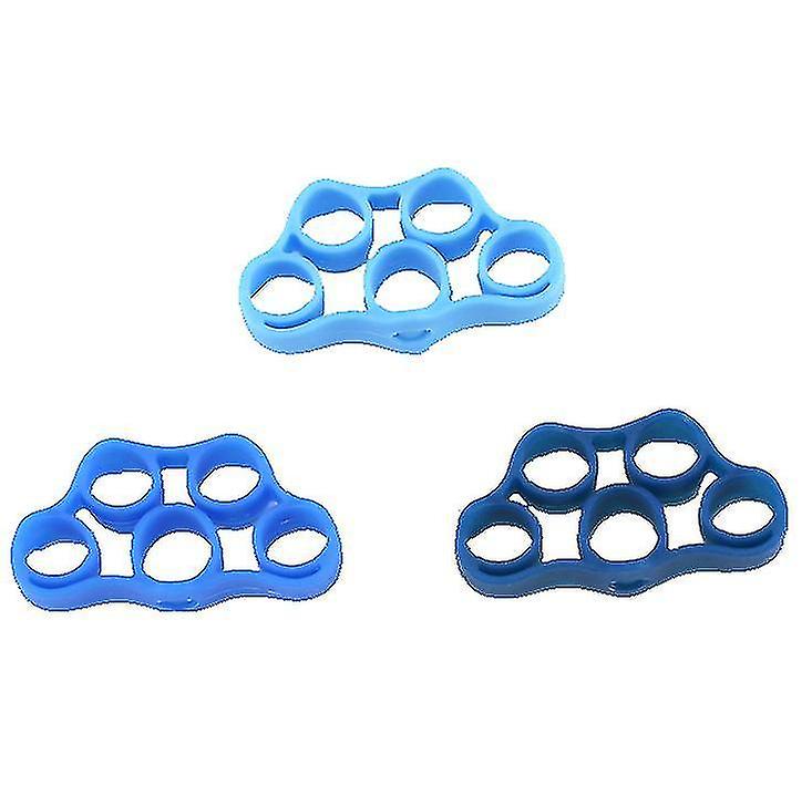 Hand Exercisers Silicone Finger Tension Tensioner For Fitness Exercise Rehabilitation Training Royal Blue