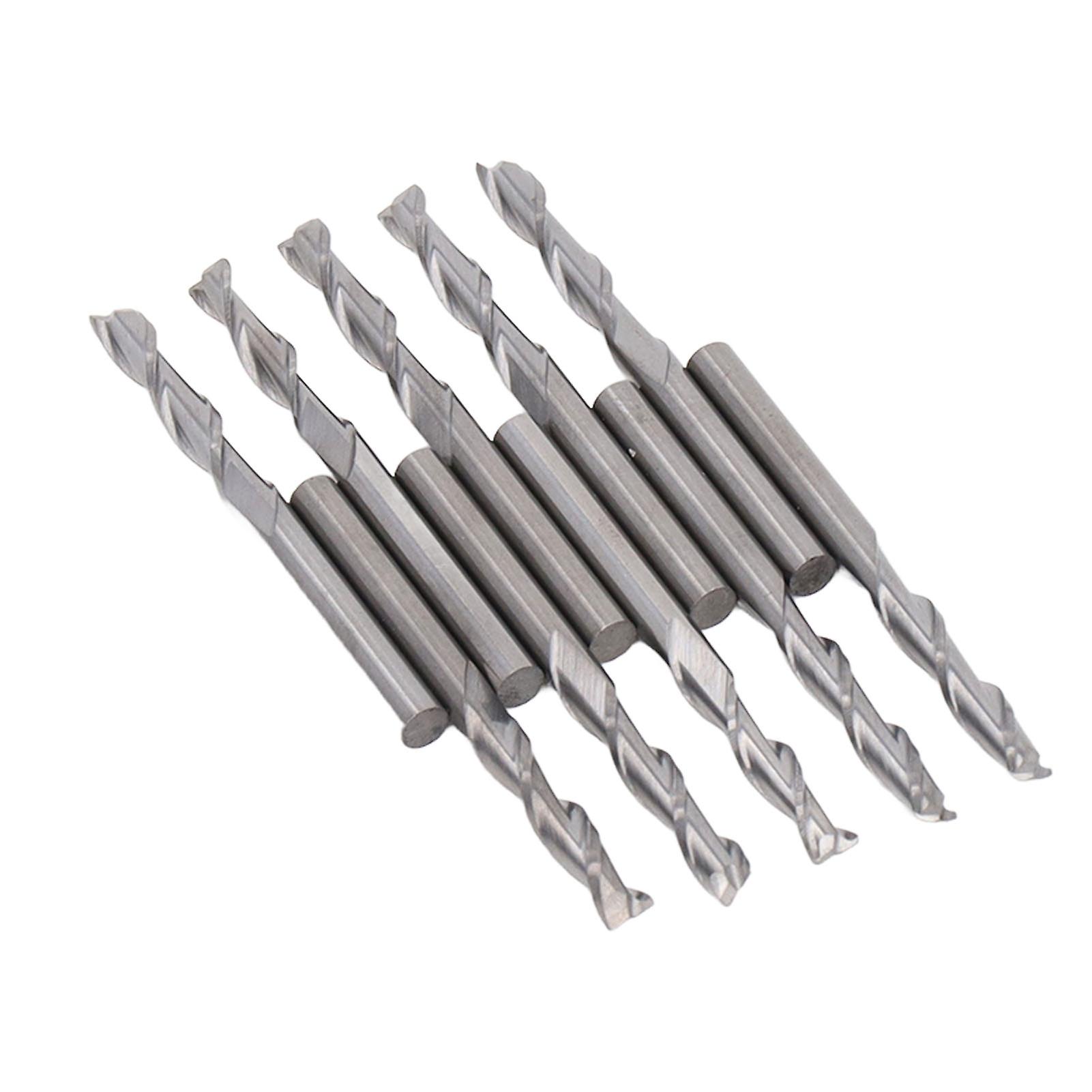 10pcs Square End Mill, Steel Square Nose End Mill, High Speed Steel Milling Cutter End Mill 1/8in Tool Set Kit for Plastic Wood E54ZC