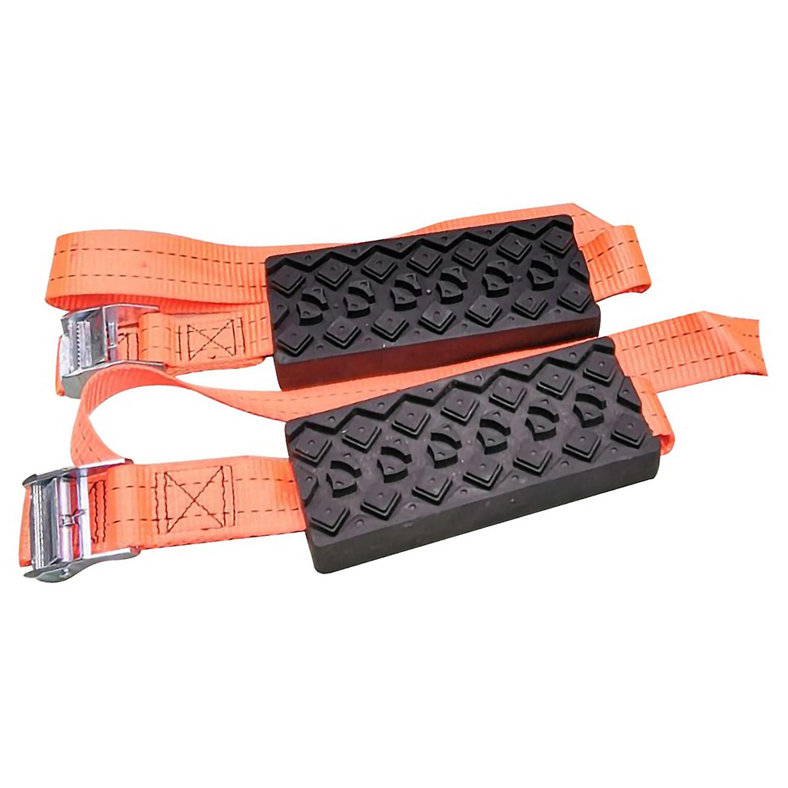 Car Escape Board Slip Resistant Uneven Surface Flexible Strap Strong Pulling Force Fast Tightening Portable for Vehicle 1 Strip