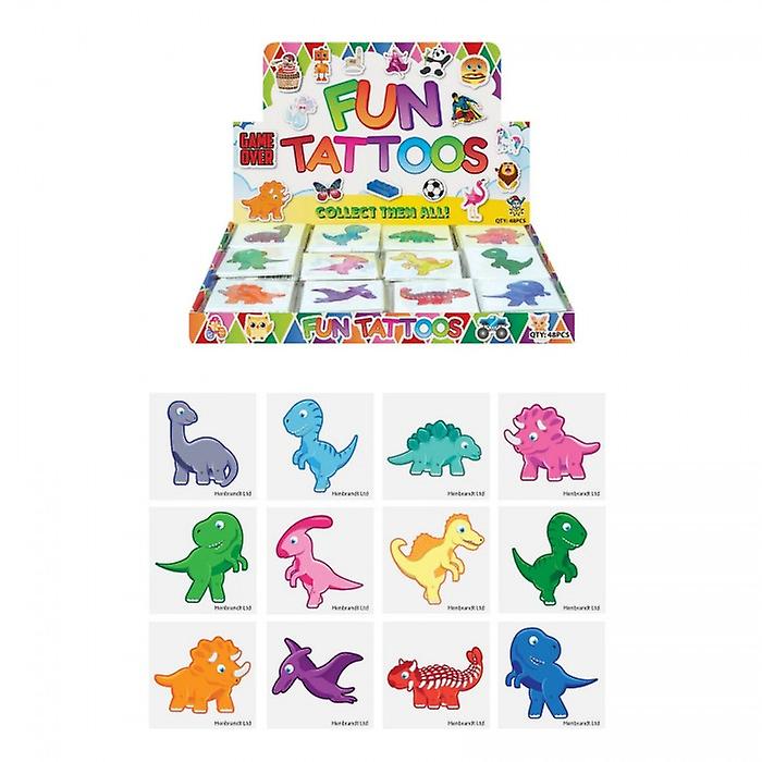 Henbrandt Dinosaurios Lindos Tatuaje Temporal (Paquete de 96)