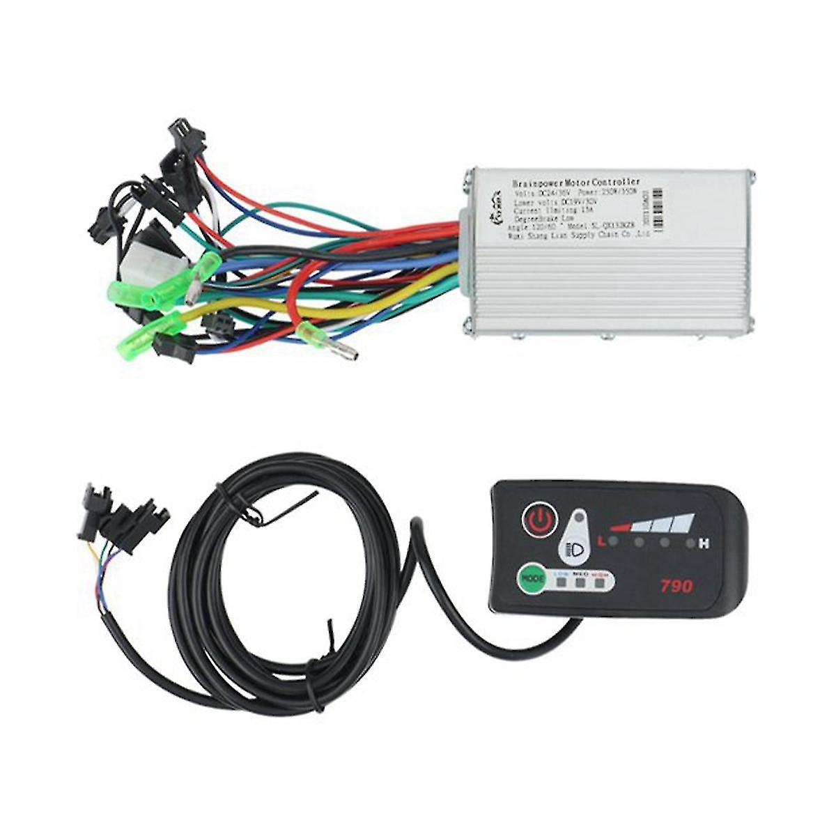 250w/350w Electric Bike Brushless Motor Controller With 790 Led Display Panel&speed Switch E-bike-hy