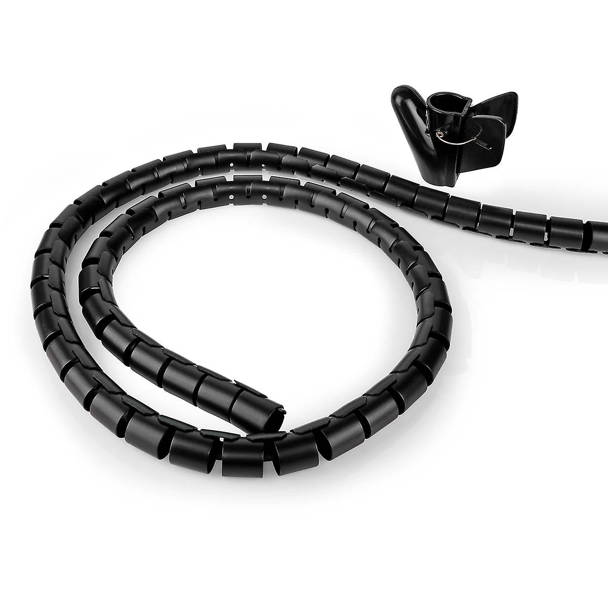 Cable Management | Spiral sleeve | 1 pc. | Maximum Cable Thickness: 32mm | PE | Black