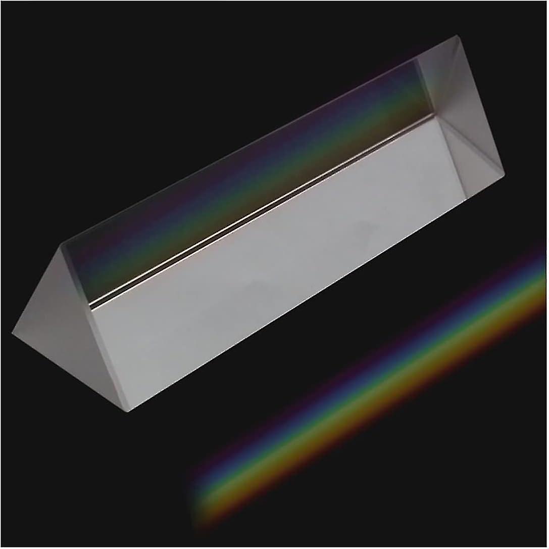 Prisms & Kaleidoscopes Triple Triangular Prism Optical Physics Teaching Refractor Light 10x3cm Science Classroom Optics Kits