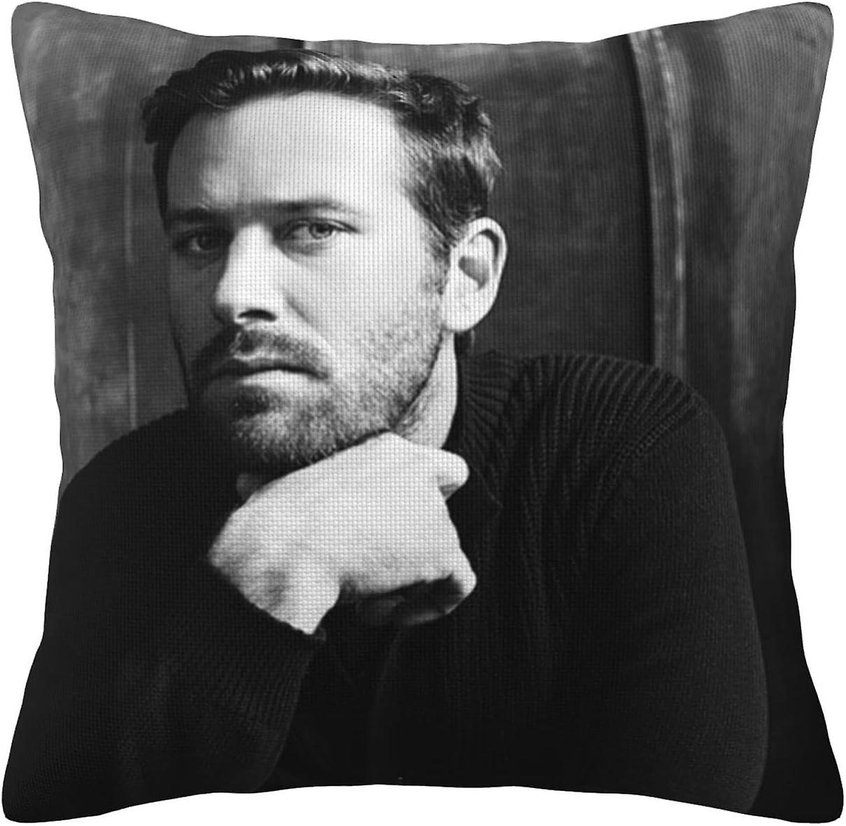 Armie Skuespiller Hammer Linen Dekorative Kast Pute Putevar Firkantet putevar Gulv Putevar, Sofa Puter, Putetrekk, Ryggstøtte Dekker-PL