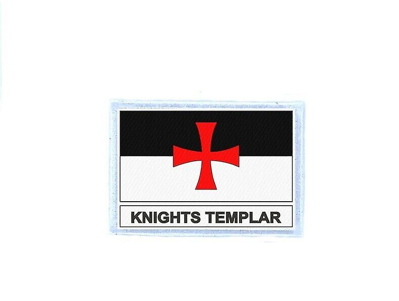 Locking patch badge prints Knight Knight Templar flag