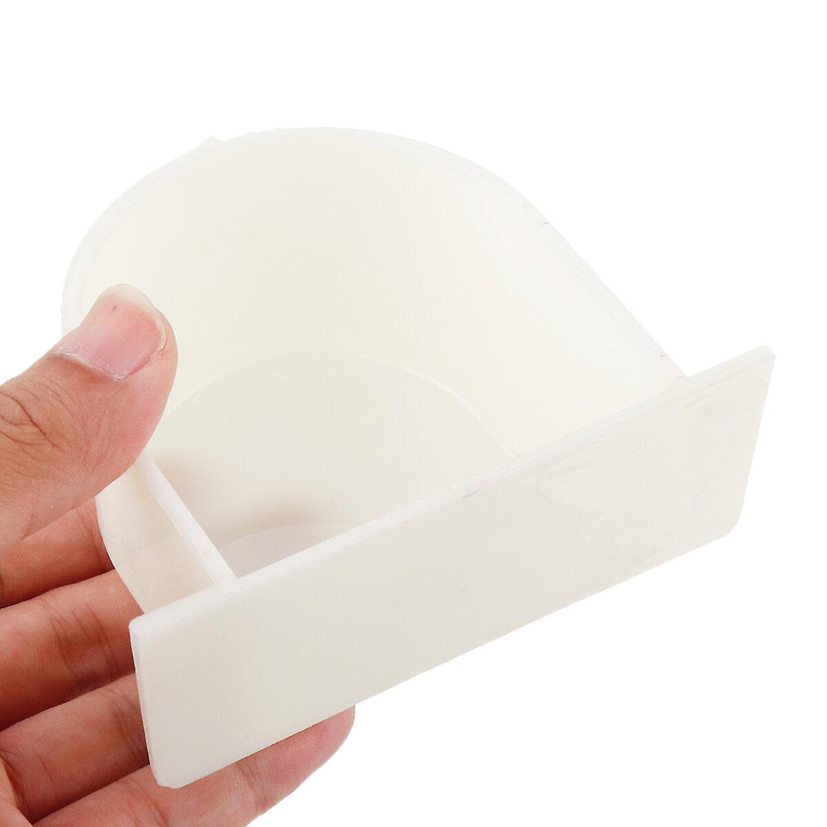 Bird Cage Food Box Trough Feeder Bowl Semi-circular Birds Home Accessories For Pet Supplies