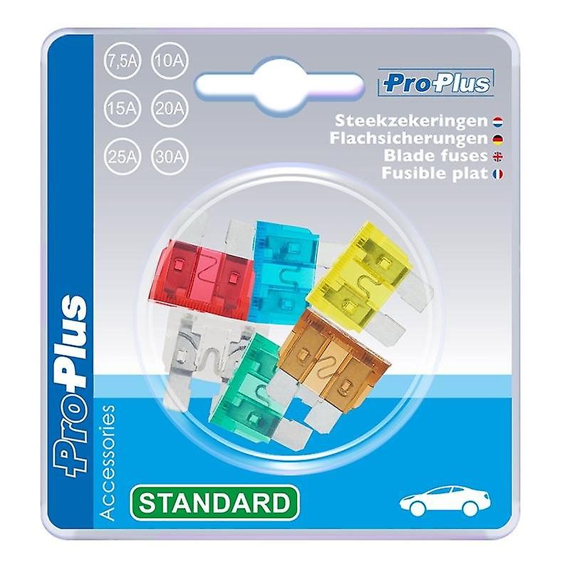Blade fuses standard assorted 6 pieces in blister