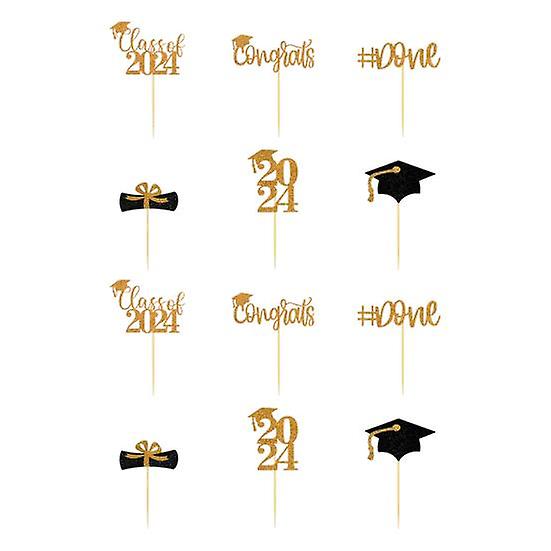 12 db ballagási torta-feltét ballagási desszertek tematikus parti cupcake 2024 gyümölcsös pite sütik