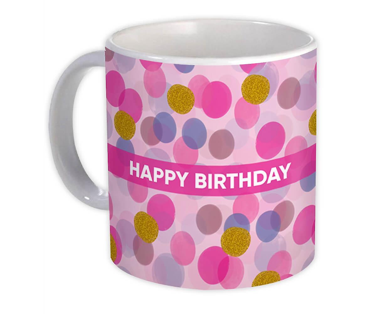 Gift Mug: Happy Birthday Circles