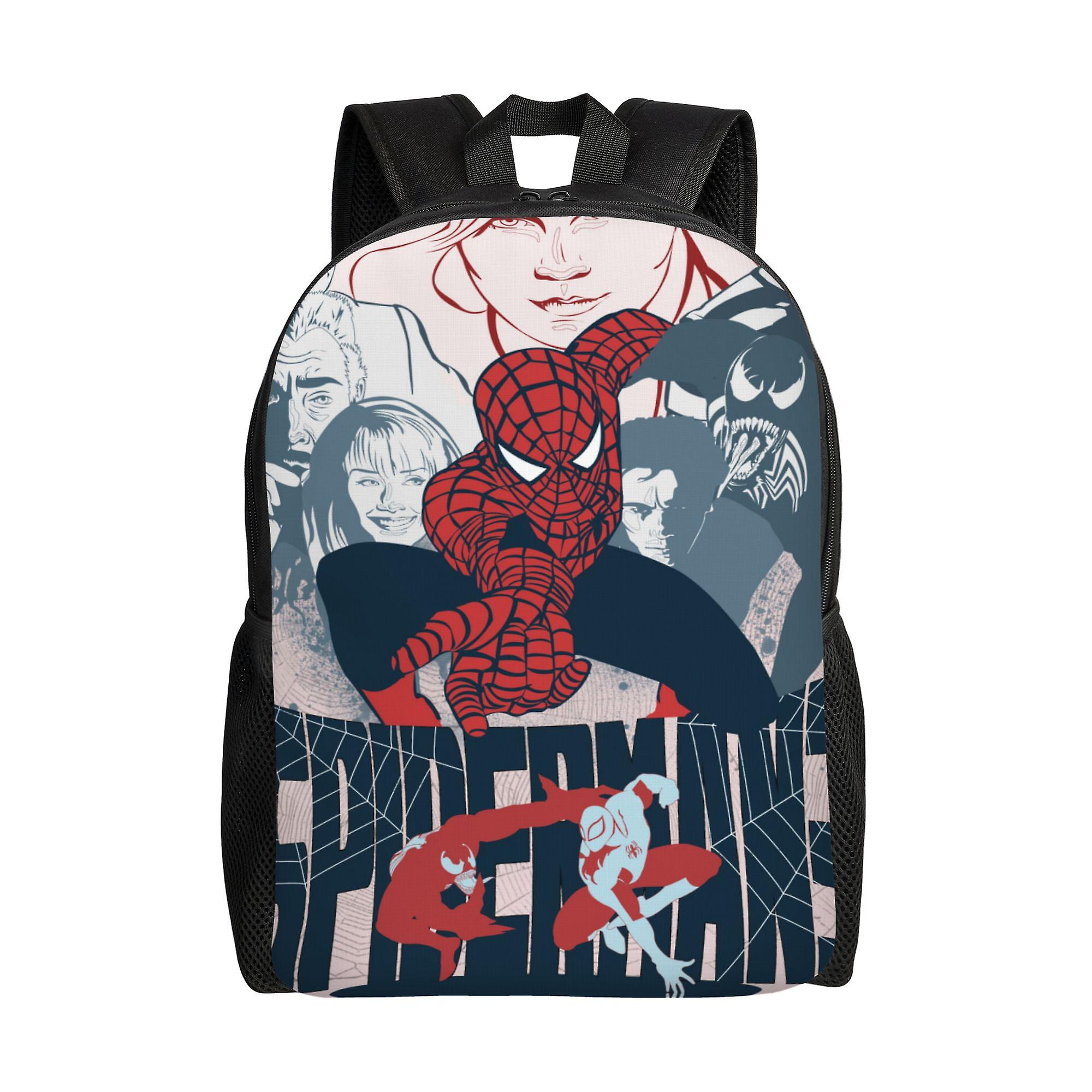 Spider Man Backpack, Adult Kids Simple Lightweight Casual Backpack for Children Student, Travel Backpack Laptop Backpack for College Work Camping