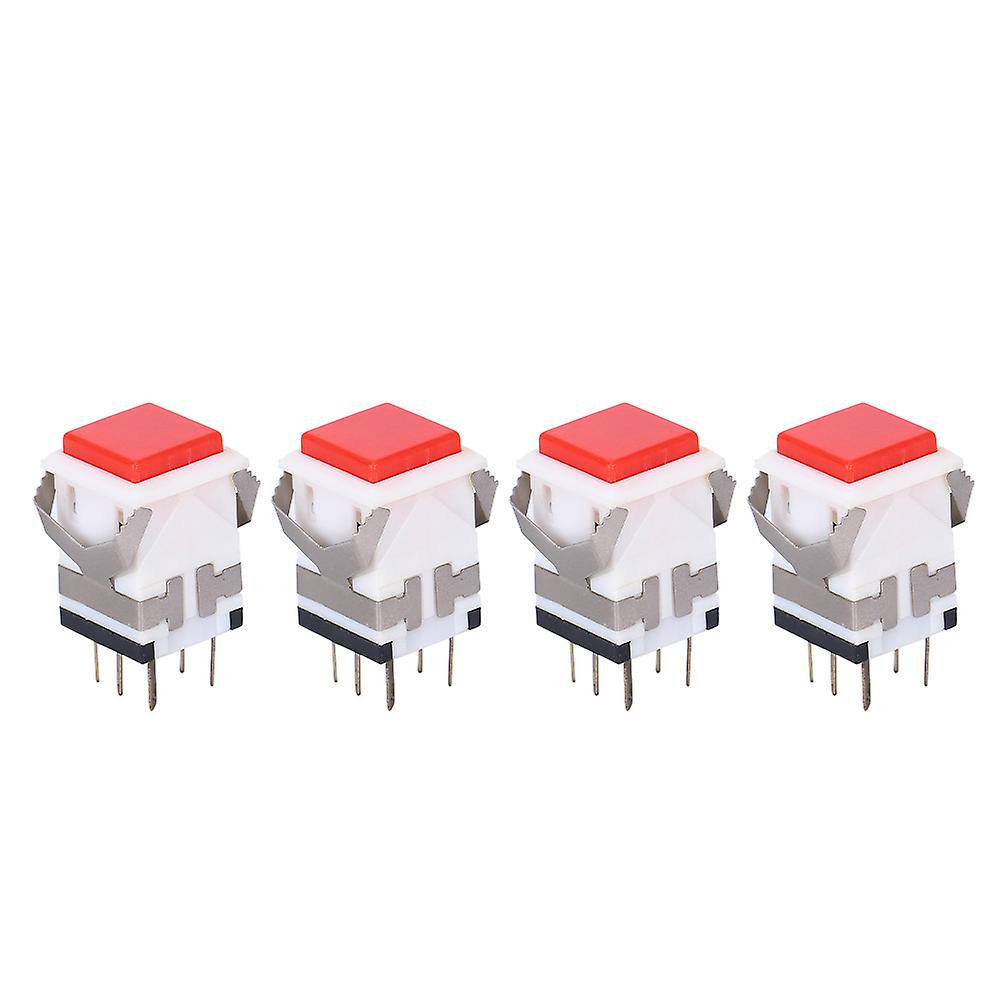 50pcs 6 Pins Self-Locking Push Button Switch: Precision Stable 12V Red Switch Button