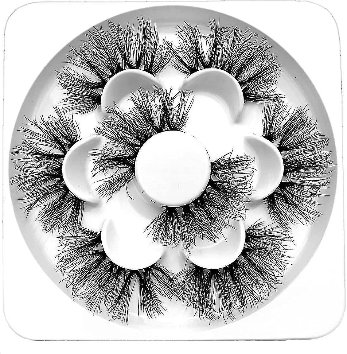 False Eyelashes Handmade Lashes 25mm 8d Fluffy Volume Dramatic Wispy Long False Eyelashes Soft Reusa