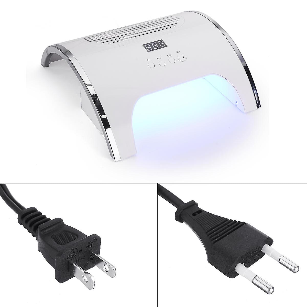 80W 2 In 1 Usb Nail Dryer Lamp Fan - Automatic Infrared Sensor Timing Nail Polish Gel Curing Light - Vacuum Cleaner Manicure Tools
