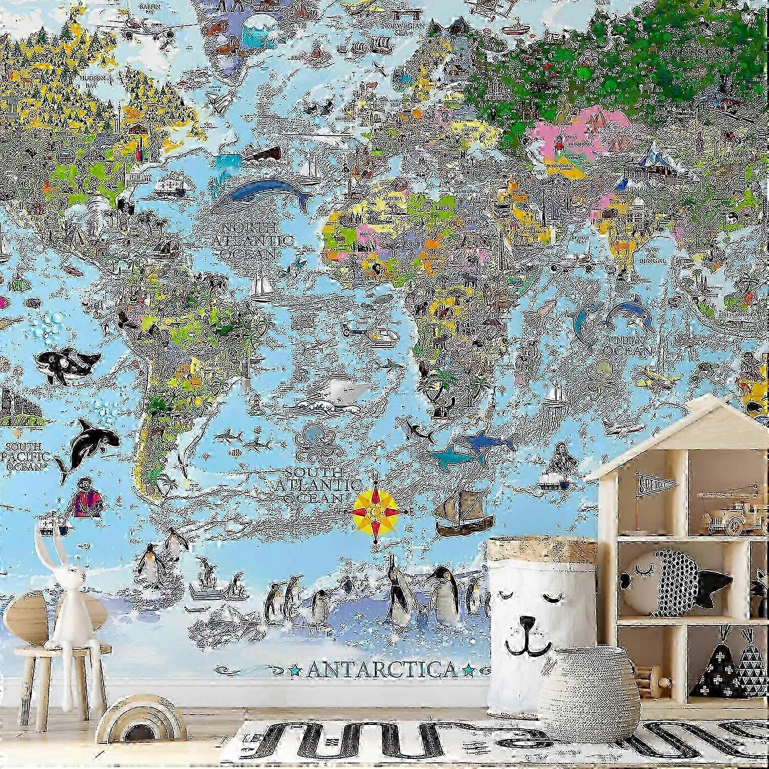 Wall Mural - World Map for Kids