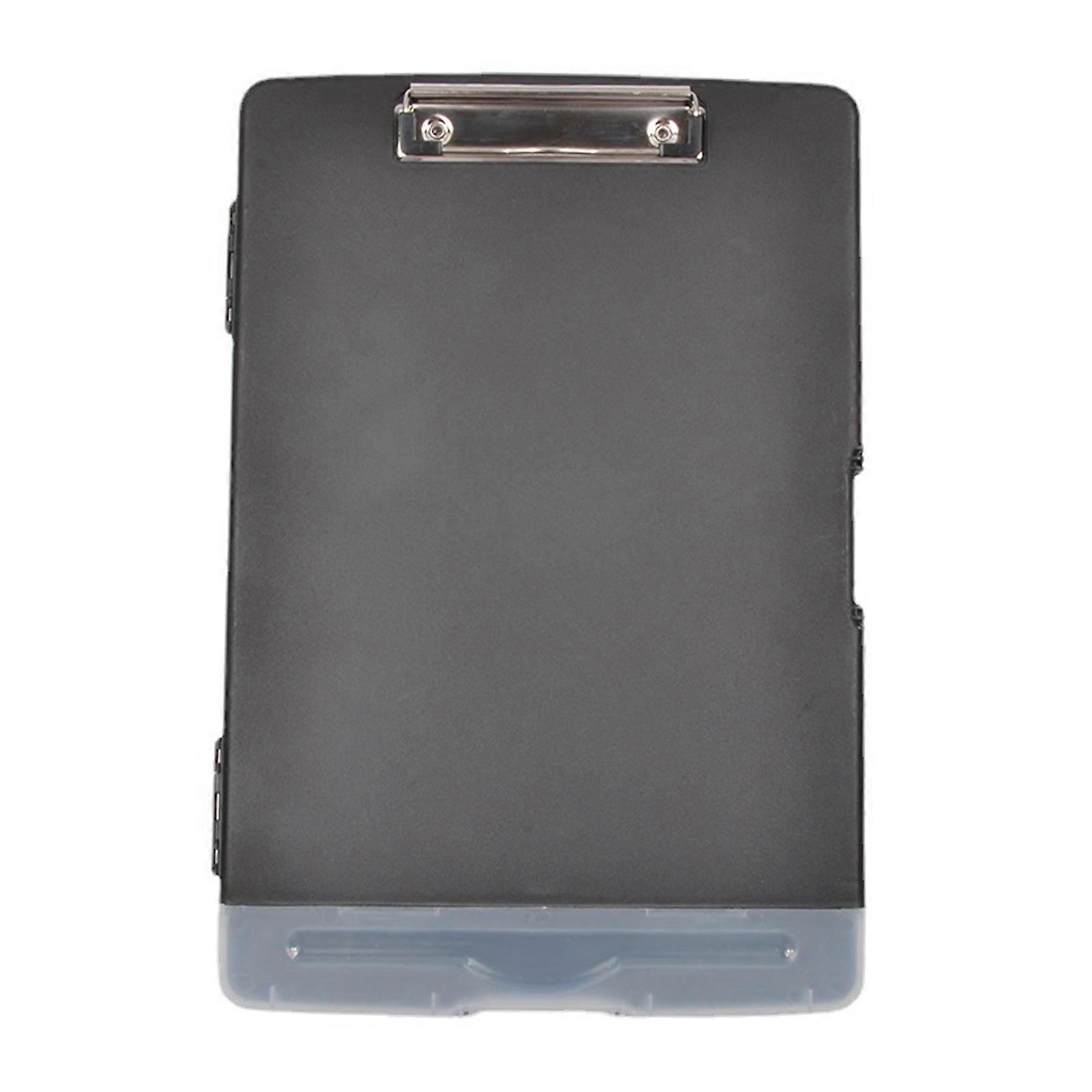 A4 File Storage Clipboard 2 in 1 Metal Clip Rustproof Folder Nursing Clipboard with Pen Case for Office